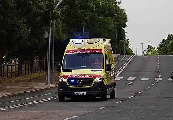 Ambulancia del Sacyl en carretera.
