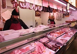 Carnicería del puesto nº 53-54 del Mercado Central.