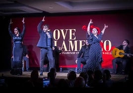 Artistas del cuadro 'Love Flameñco', sobre las tablas.