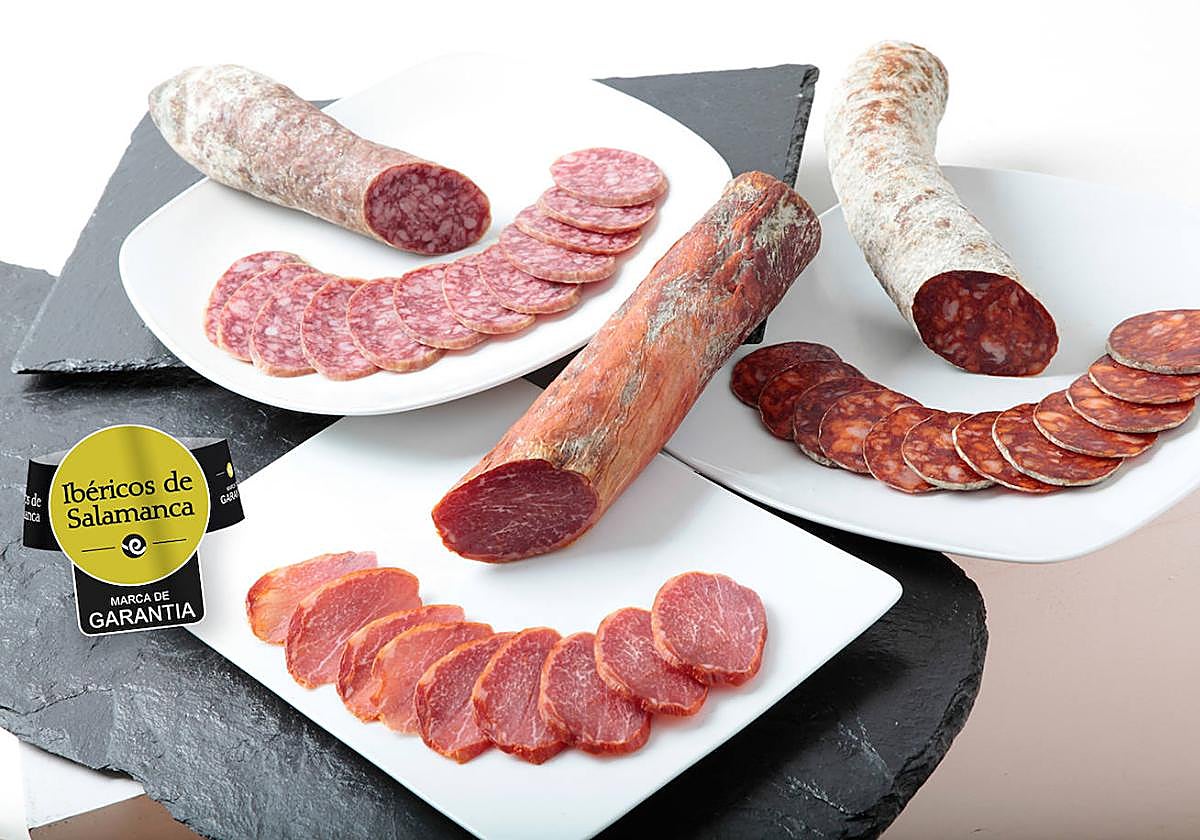 Un mosaico de piezas nobles de la Marca de Garantía Ibéricos de Salamanca.