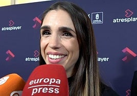 Elena Furiase, ante los medios de comunicación.