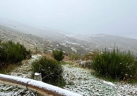 Nieve en Béjar.