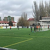 Simón, dando instrucciones durante la sesión de este miércoles.