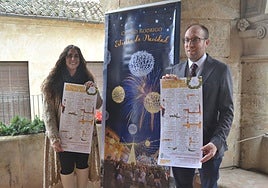 Paola Martín y Marcos Iglesias durante la presentación del programa navideño