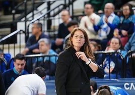 Anna Montañana, durante el partido contra el Valencia BC.