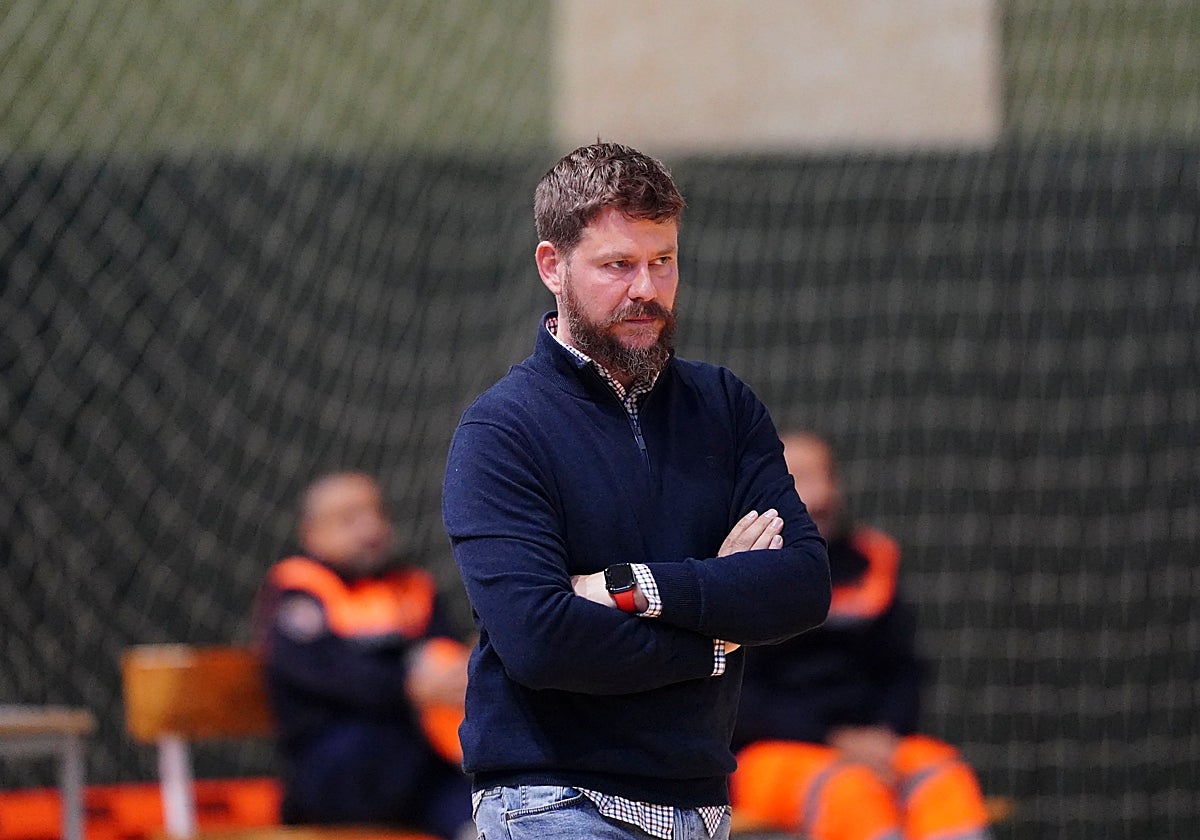 Manuel A. Rodríguez, en el partido del pasado sábado en Carbajosa.