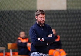 Manuel A. Rodríguez, en el partido del pasado sábado en Carbajosa.