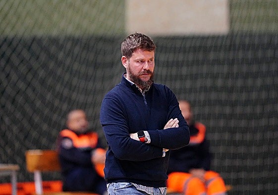 Manuel A. Rodríguez, en el partido del pasado sábado en Carbajosa.