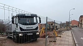 Imagen de las obras que se están acometiendo en la Avenida de Salamanca.