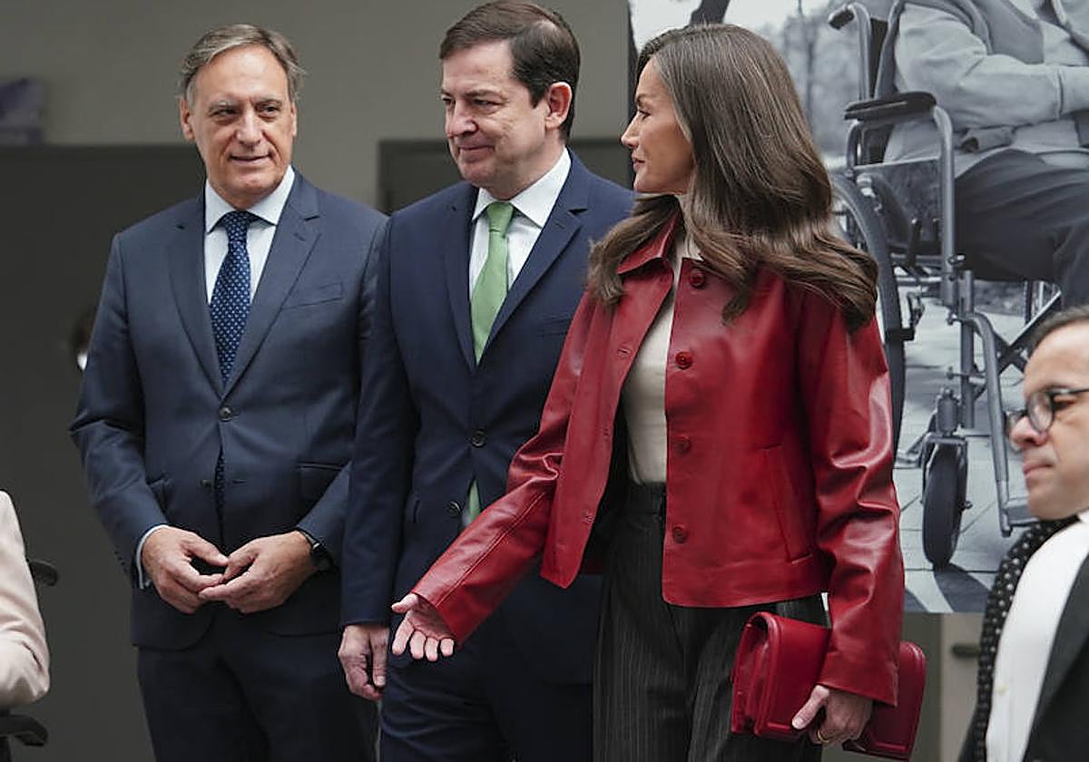 La reina Letizia, durante su visita a Salamanca.