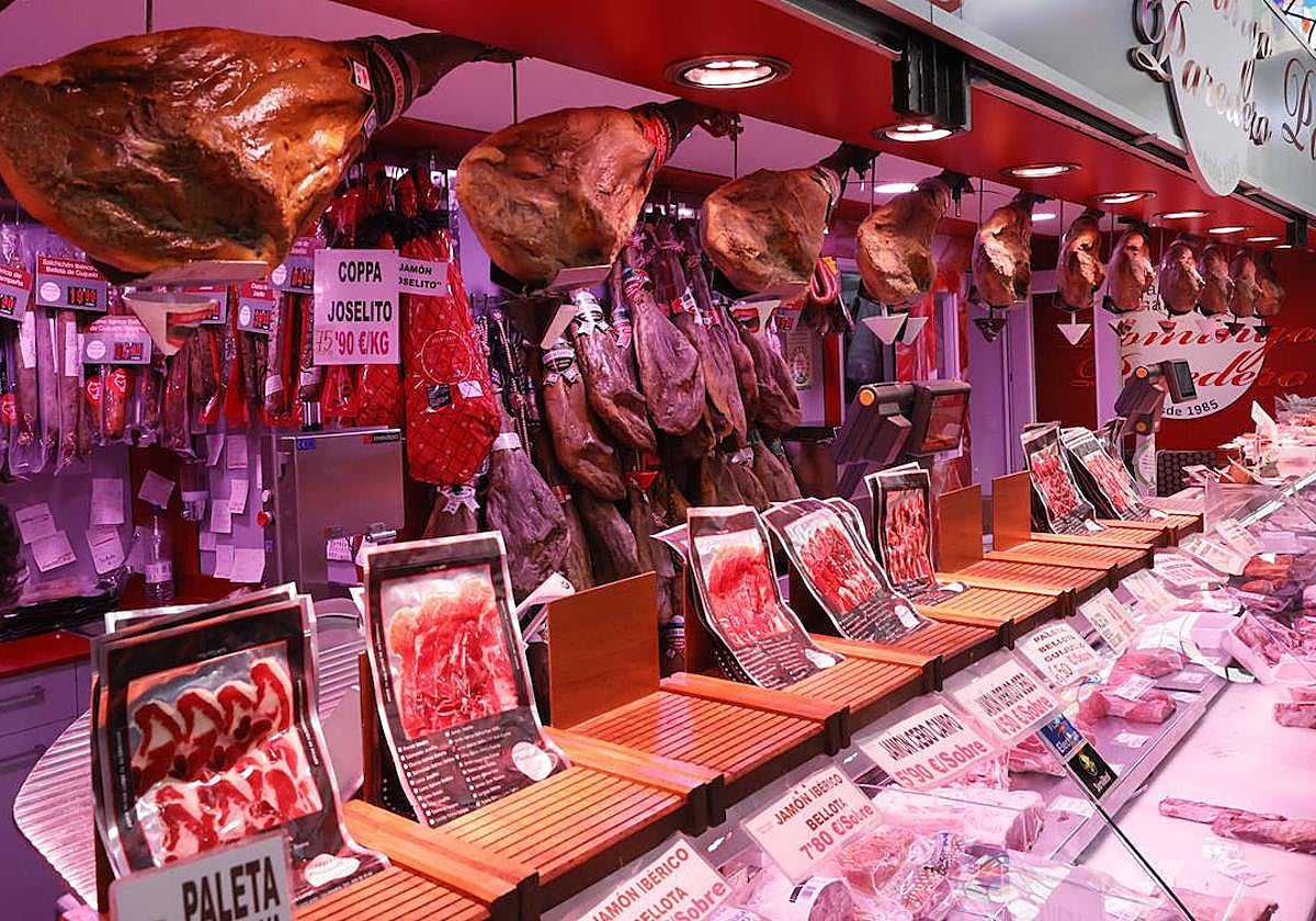 Una carnicería del Mercado Central.
