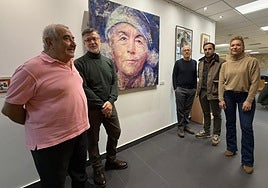 La presentación de la exposición en la biblioteca de Villamayor de Armuña.