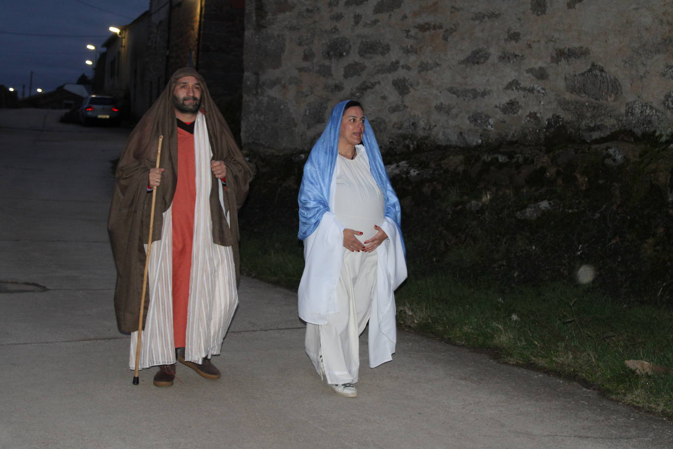 Gallegos de Solmirón celebra un original belén viviente