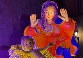 Captura de un clip publicado en Instagram por RoDag Producciones iluminando el Palacio de Anaya.