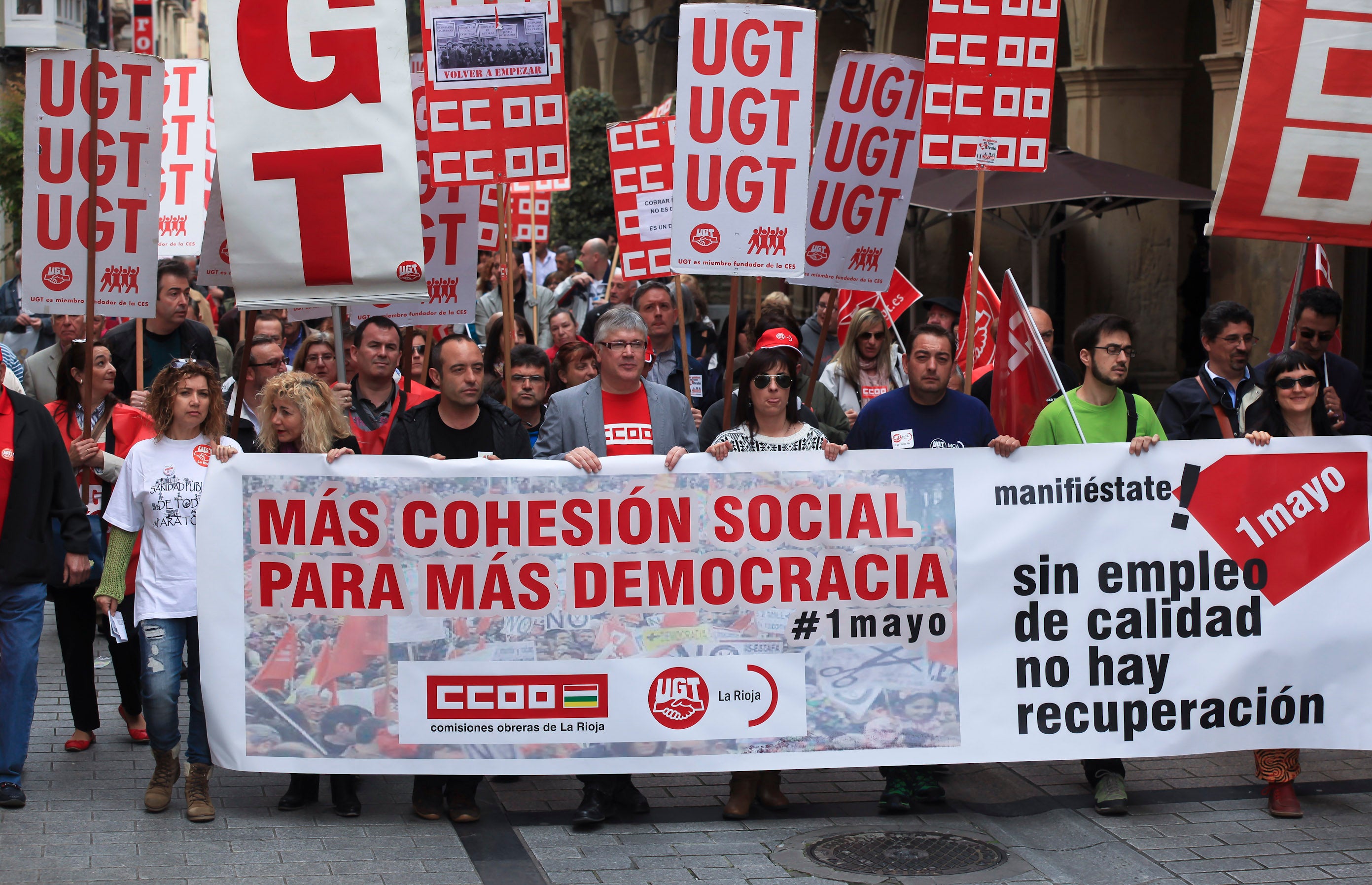 Manifestación en Logroño del Primero de Mayo