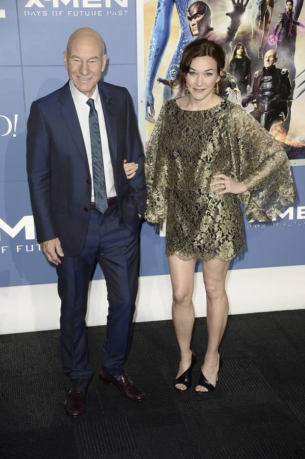 El actor Patrick Stewart y Sophie Alexandra Stewart asisten a la premiere de 'X-Men: Days of Future Past'.