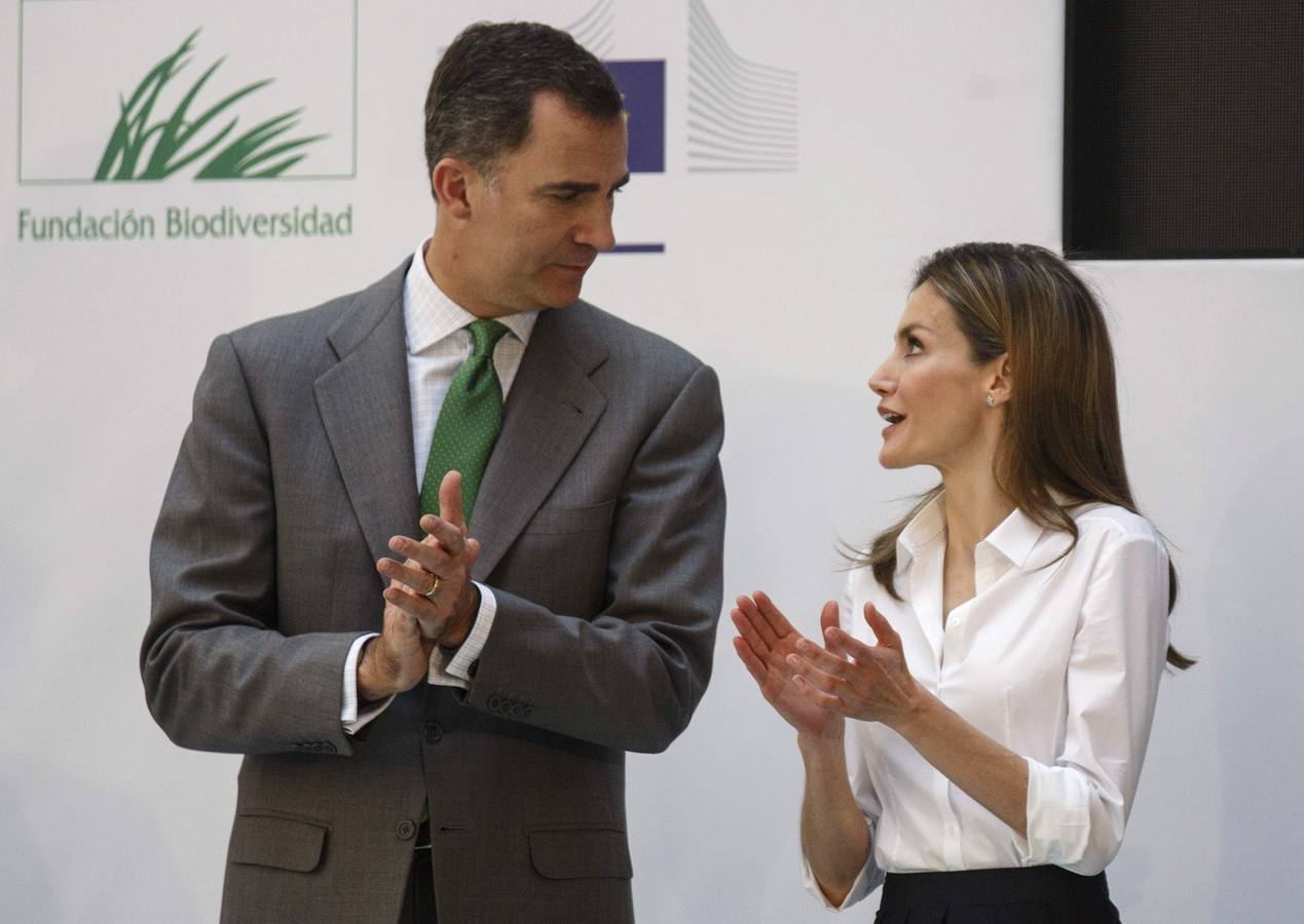 Los Príncipes de Asturias presiden el acto de entrega de los Premios Europeos de Medio Ambiente a la Empresa.