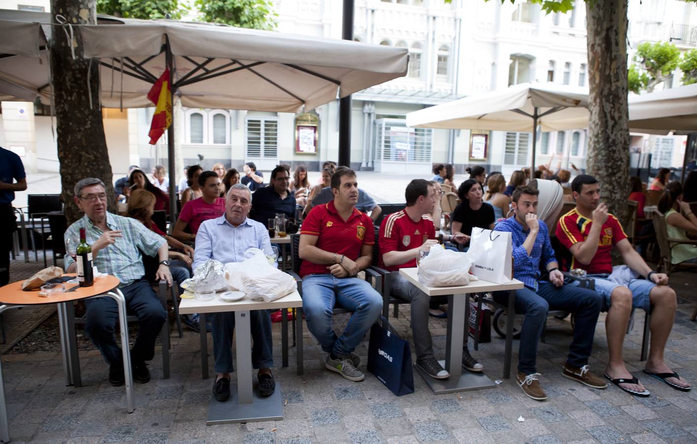 Logroño se entristece con la Roja