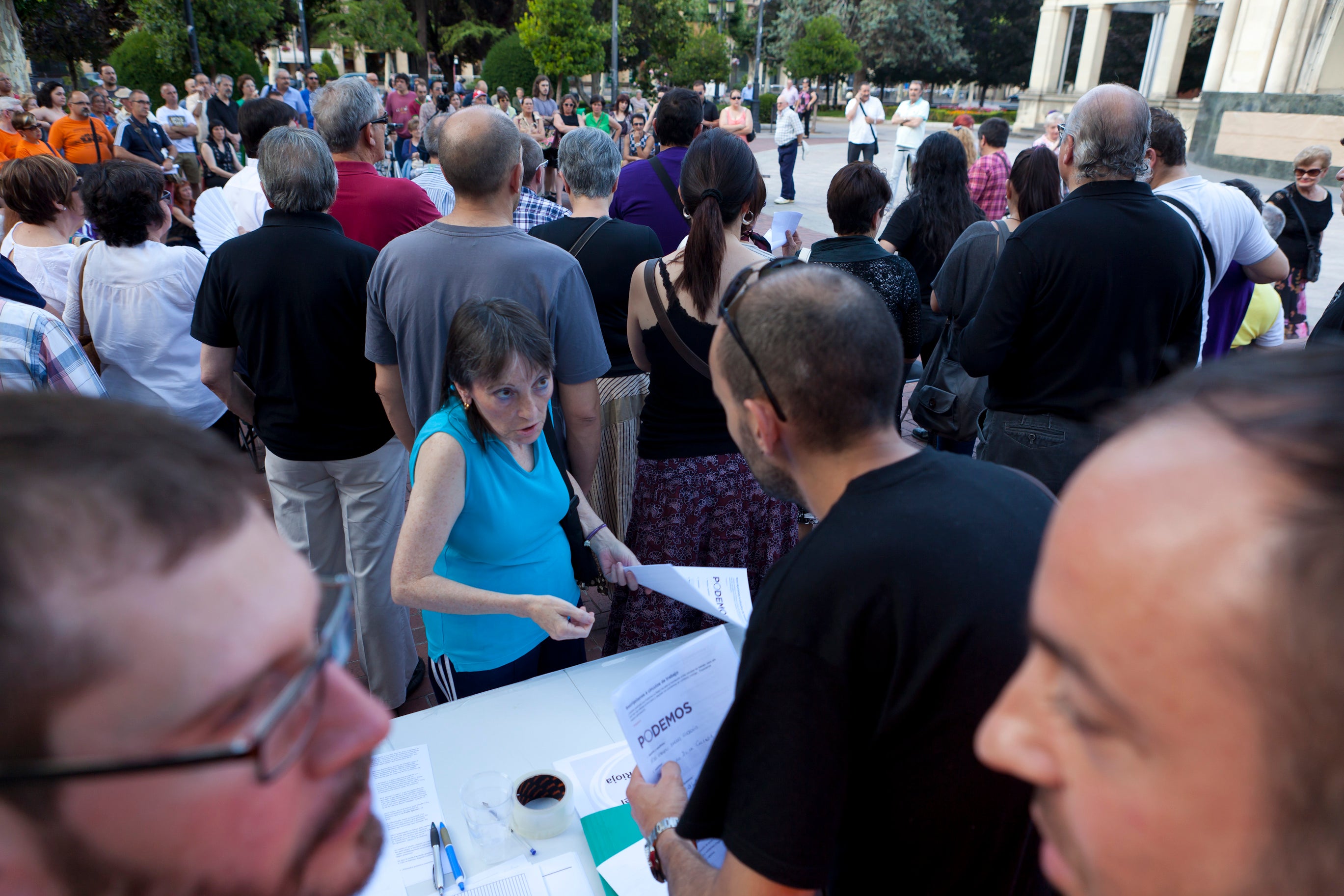 Podemos sale a la calle en Logroño