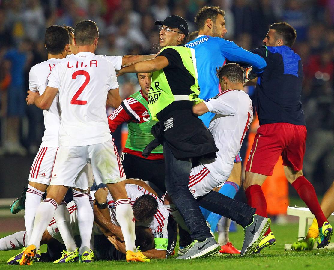Suspendido el Serbia-Albania por graves altercados