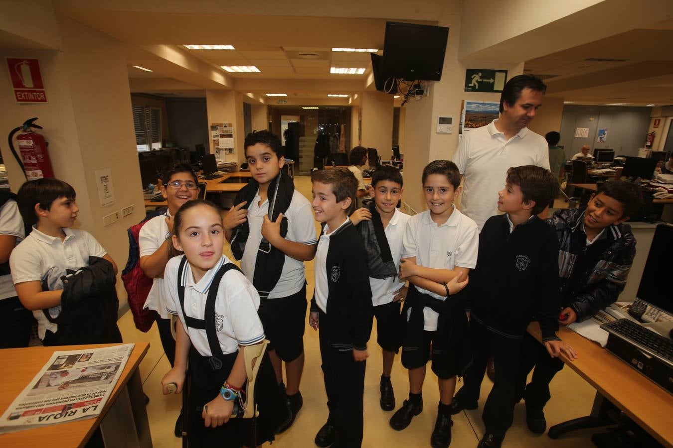 Los alumnos de 5º A del Colegio Adoratrices de Logroño visita la multimedia de Diario LA RIOJA