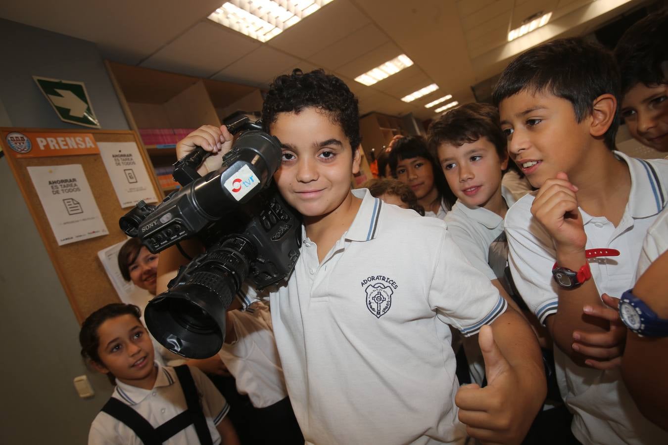Los alumnos de 5º A del Colegio Adoratrices de Logroño visita la multimedia de Diario LA RIOJA