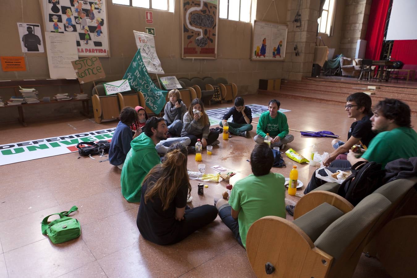 Protestas de mañana y comida en tupper