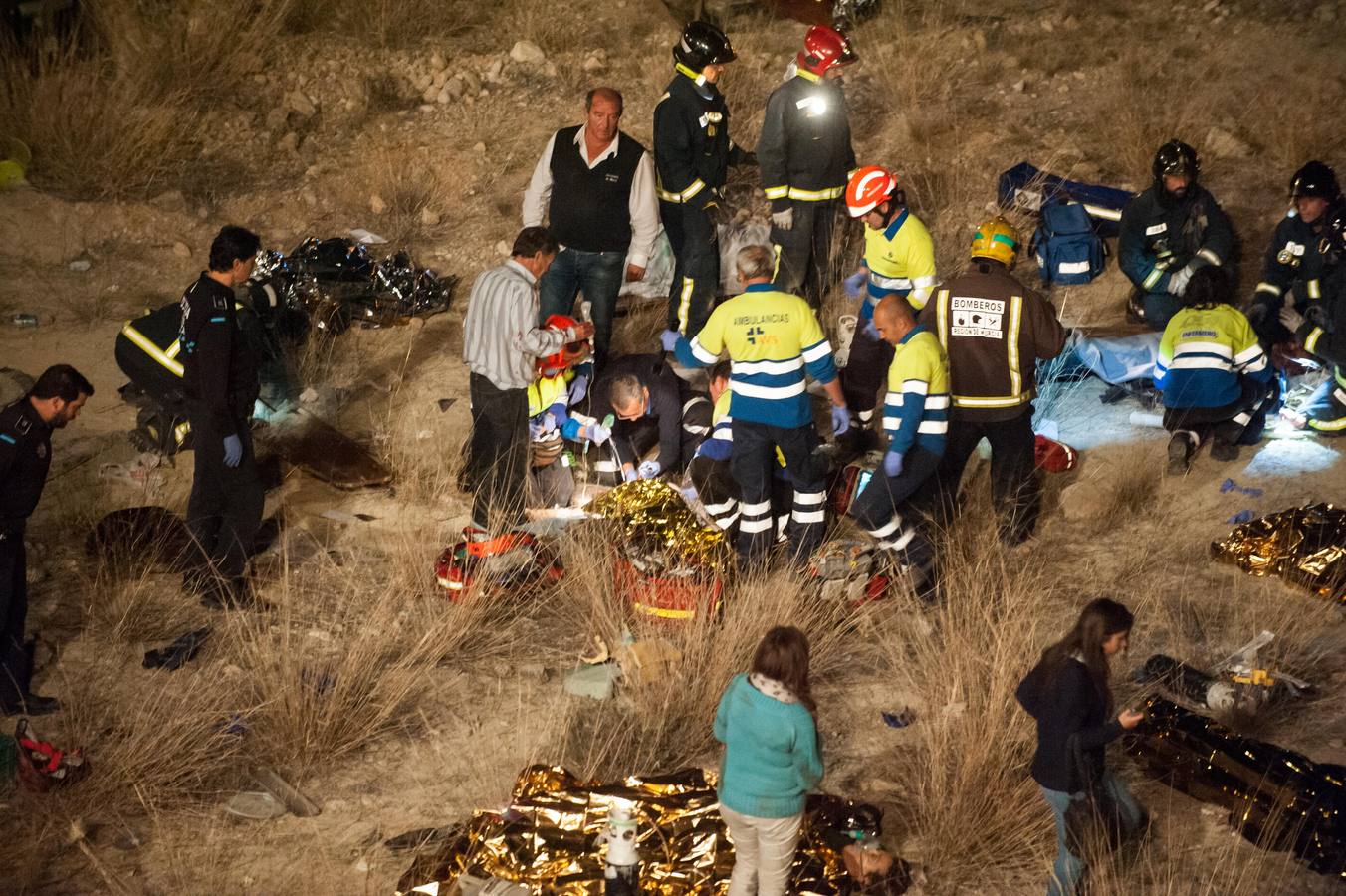 Trágico accidente de autobús en Cieza