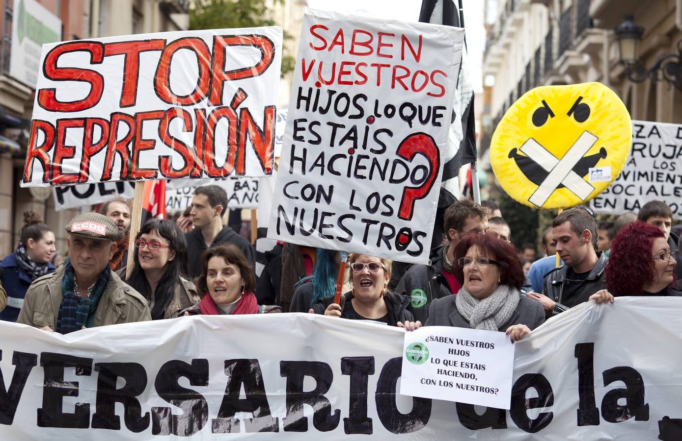 Manifestación en el segundo aniversario del 14N