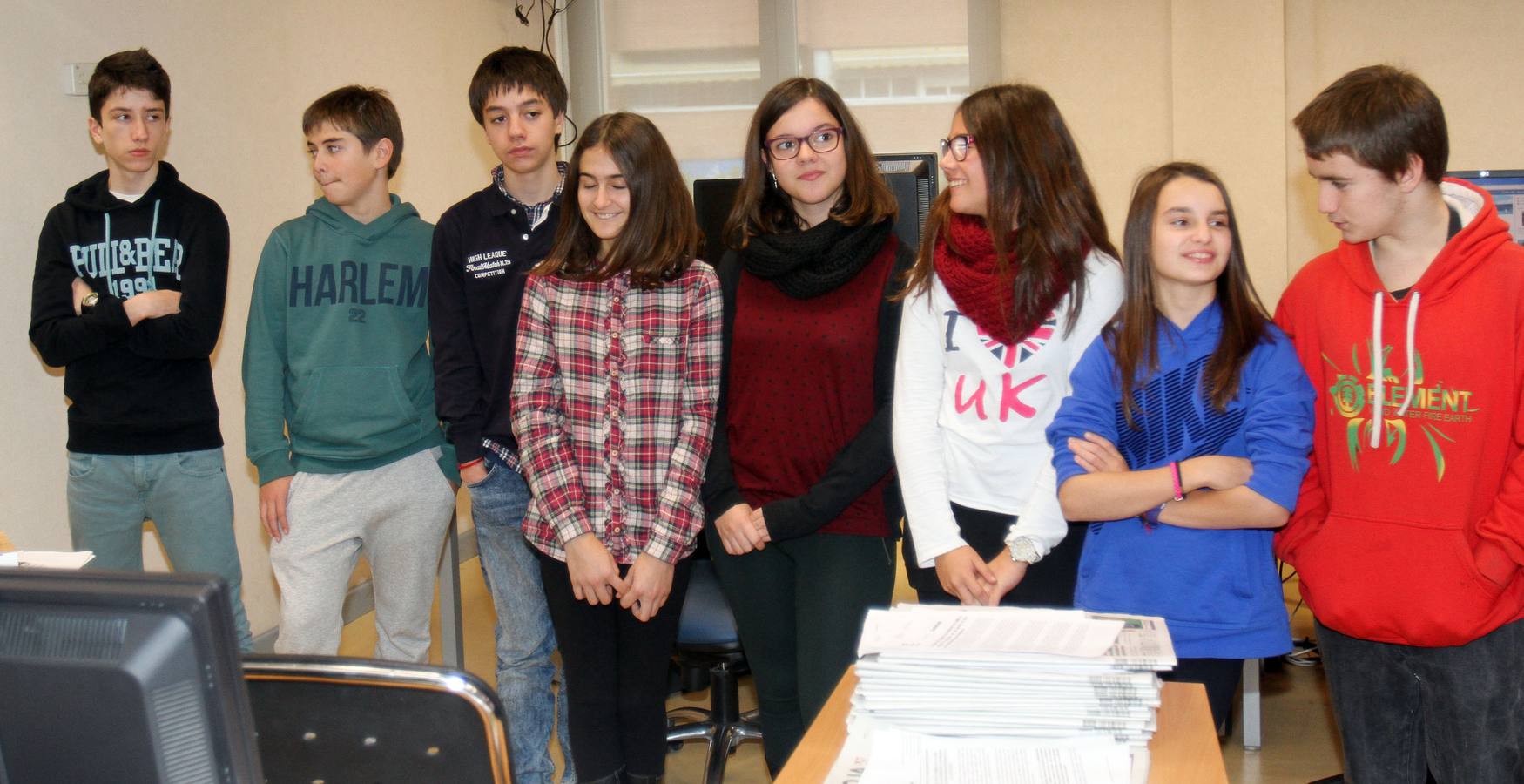 Alumnos de 1º y 2º,de la ESO, grupo A, del IES Virgen de Vico de Arnedo visitan la multimedia de Diario LA RIOJA
