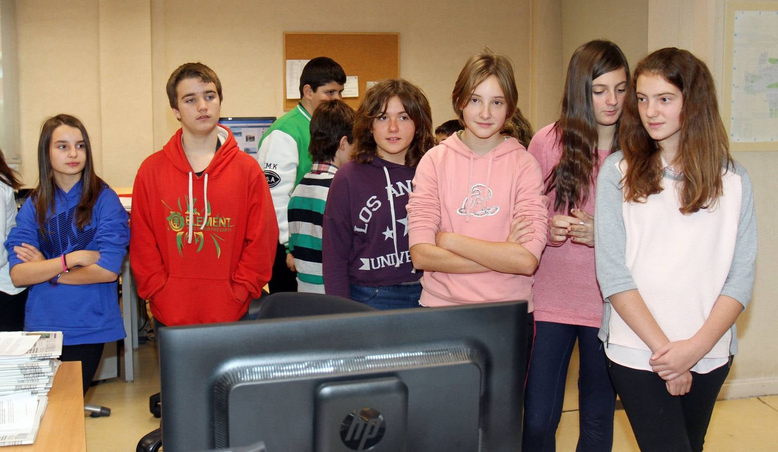 Alumnos de 1º y 2º,de la ESO, grupo A, del IES Virgen de Vico de Arnedo visitan la multimedia de Diario LA RIOJA