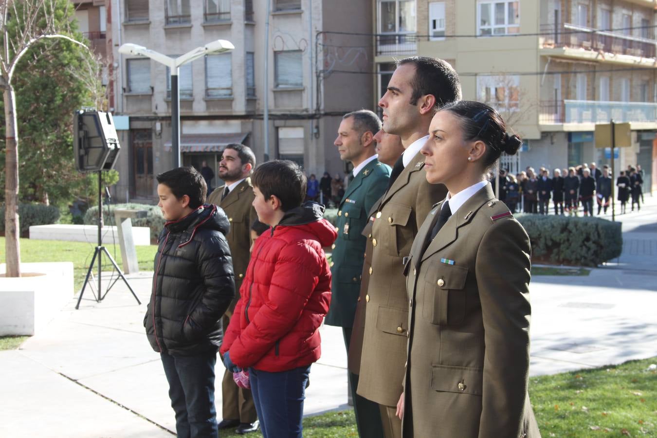 Homenaje a la bandera en Arnedo