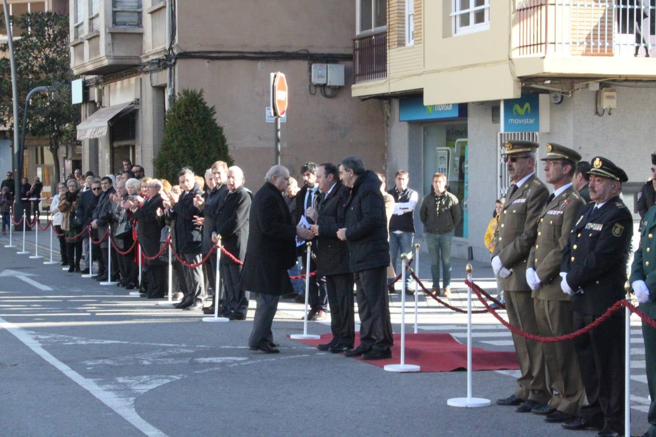 Homenaje a la bandera en Arnedo