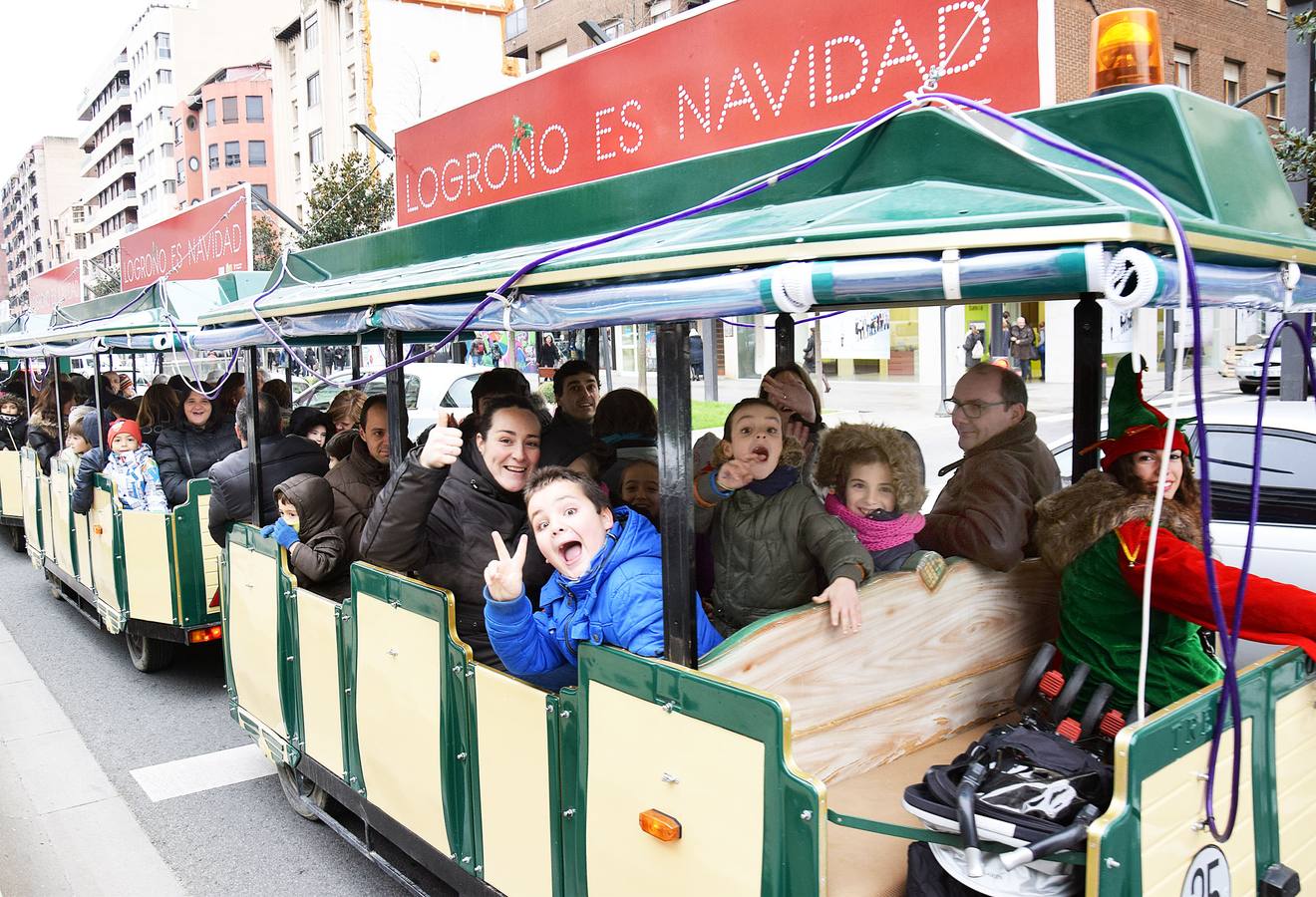 A todo tren por las calles de Logroño en Navidad