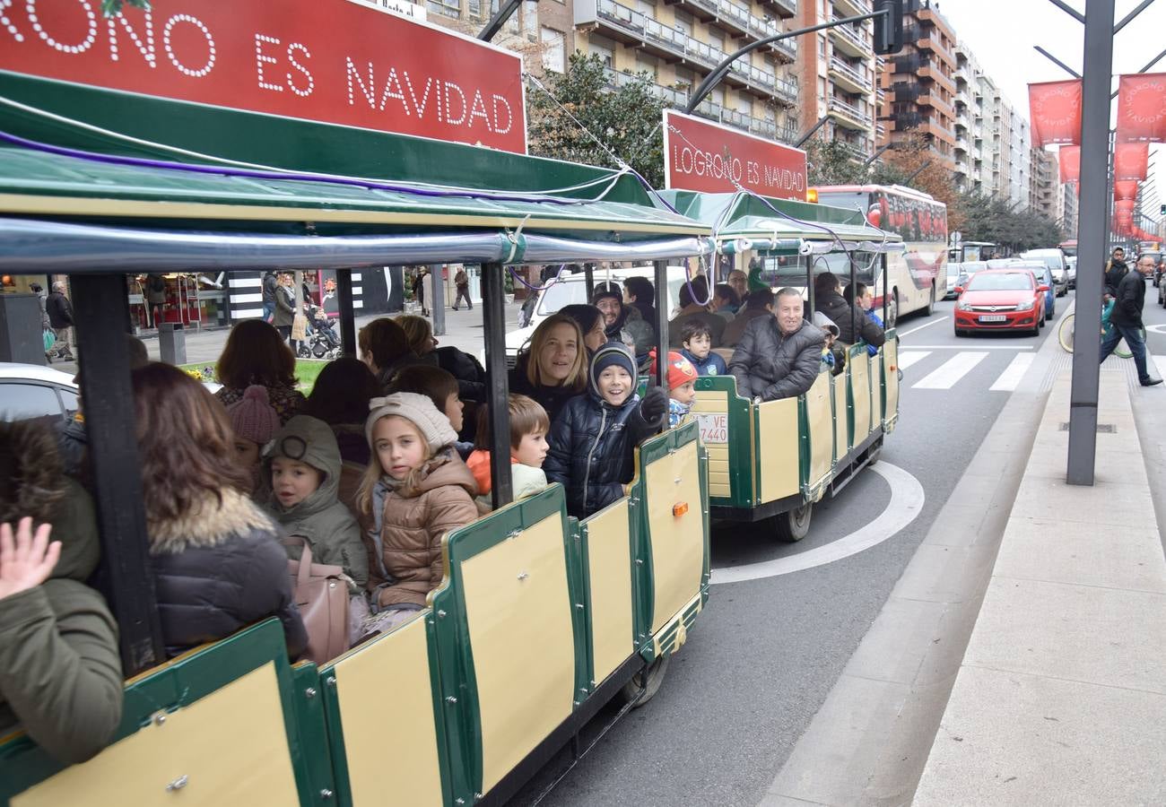 A todo tren por las calles de Logroño en Navidad