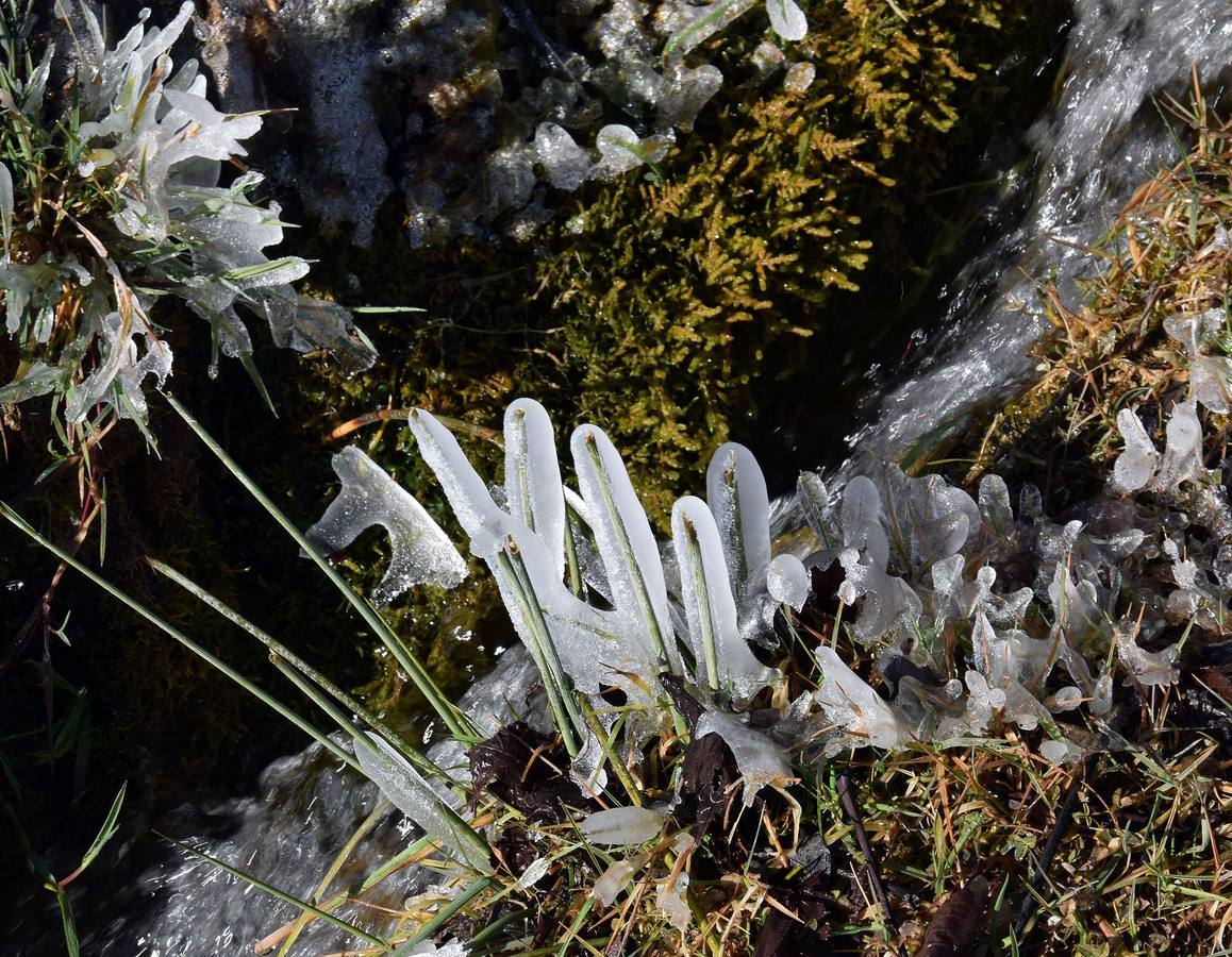 El hielo alcanza la sierra riojana