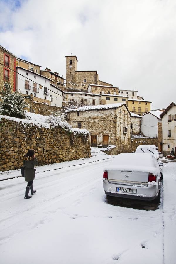 Nieve en la sierra riojana