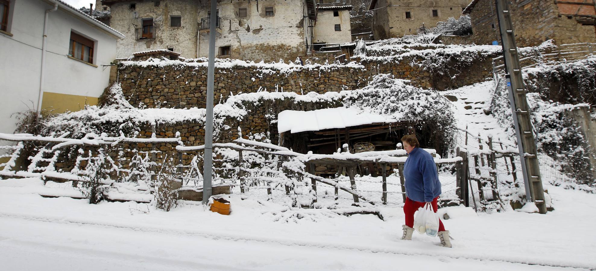 Nieve en la sierra riojana