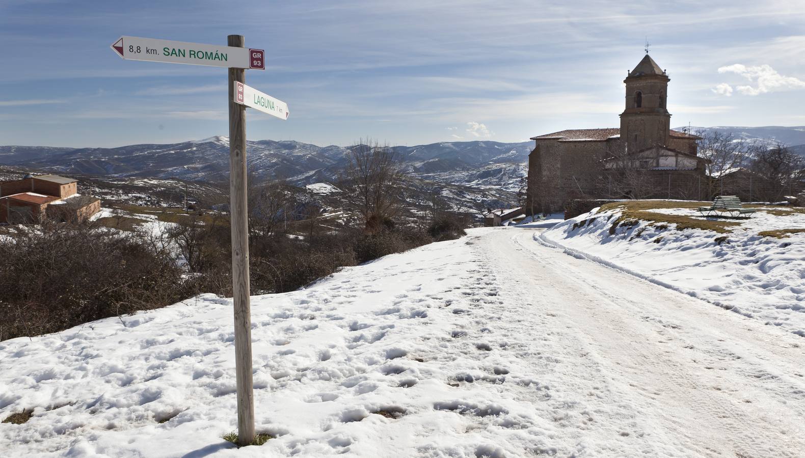 Las calles se hielan en Muro en Cameros