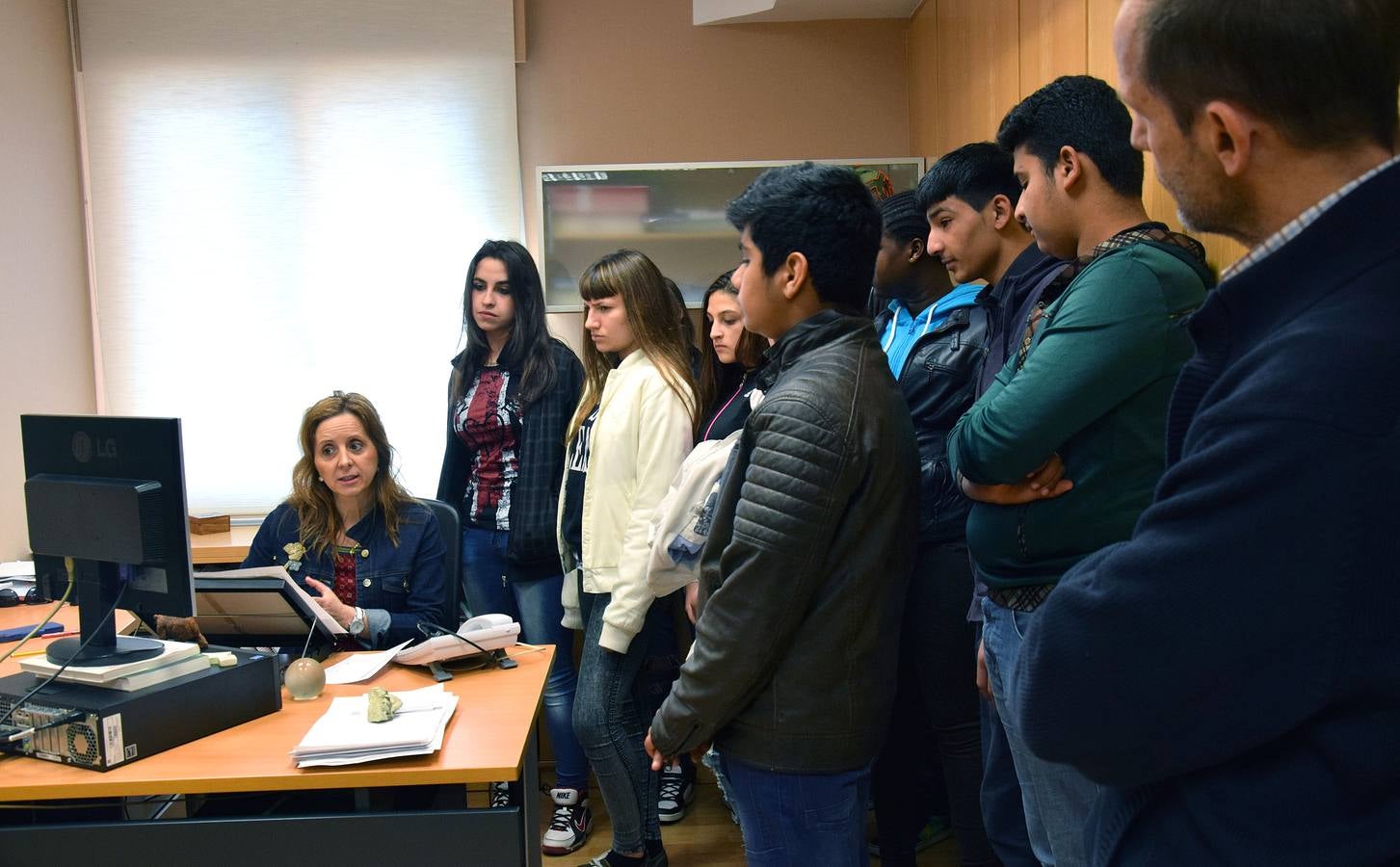 Visita de los alumnos de Escolapios