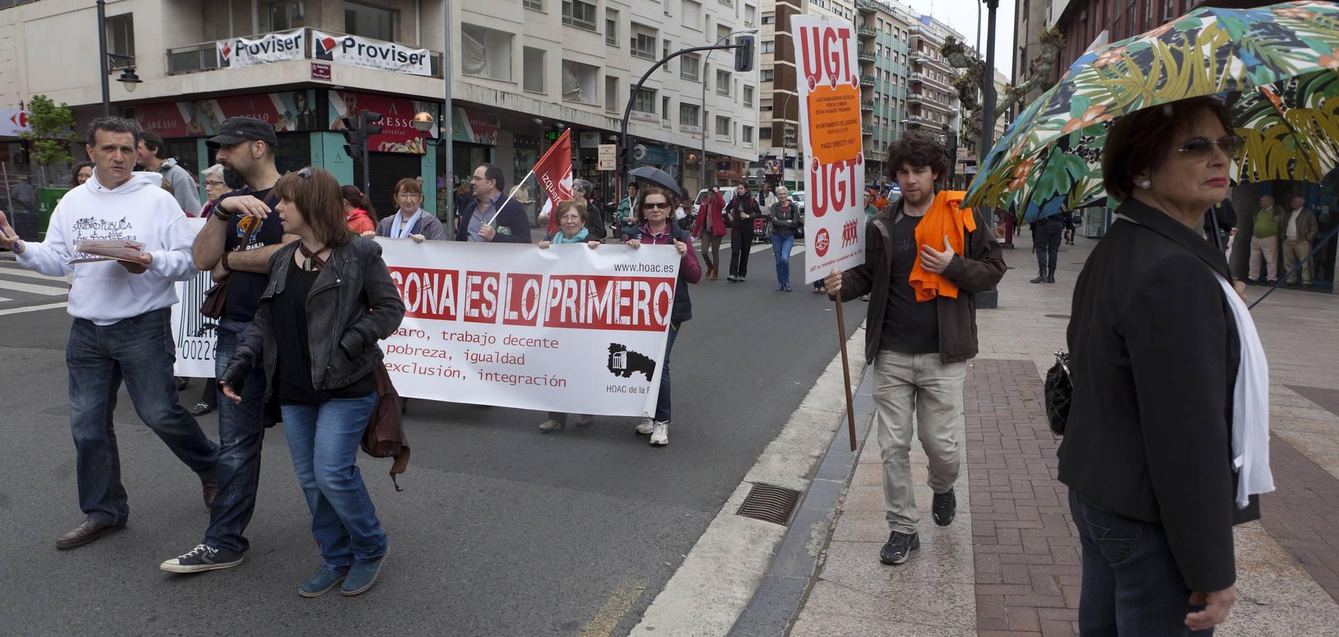 Manifestación del Primero de Mayo en Logroño