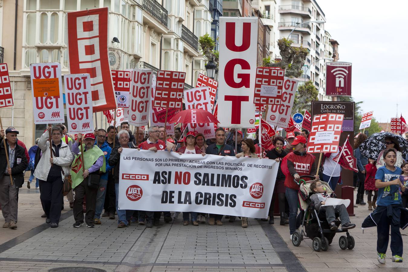 Manifestación del Primero de Mayo en Logroño