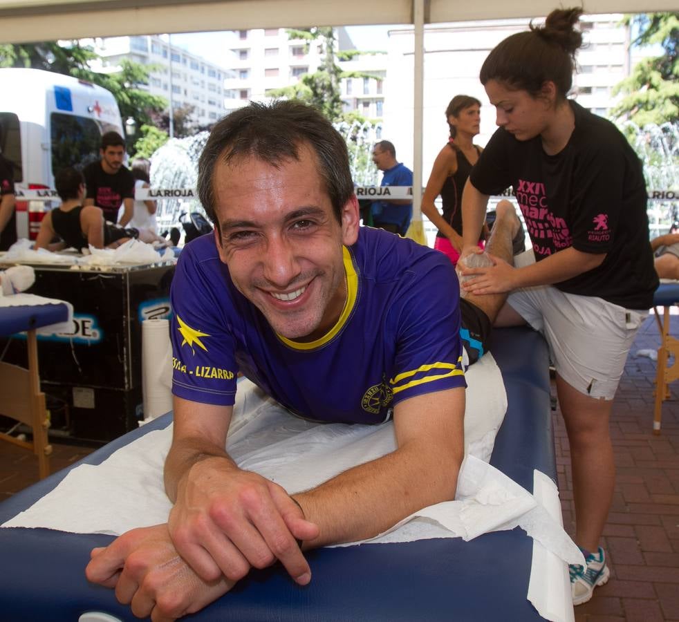 Media Maratón de La Rioja: Masaje y estiramientos