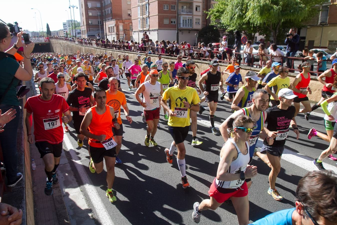 Media Maratón de La Rioja: La salida y la carrera por las calles logroñesas