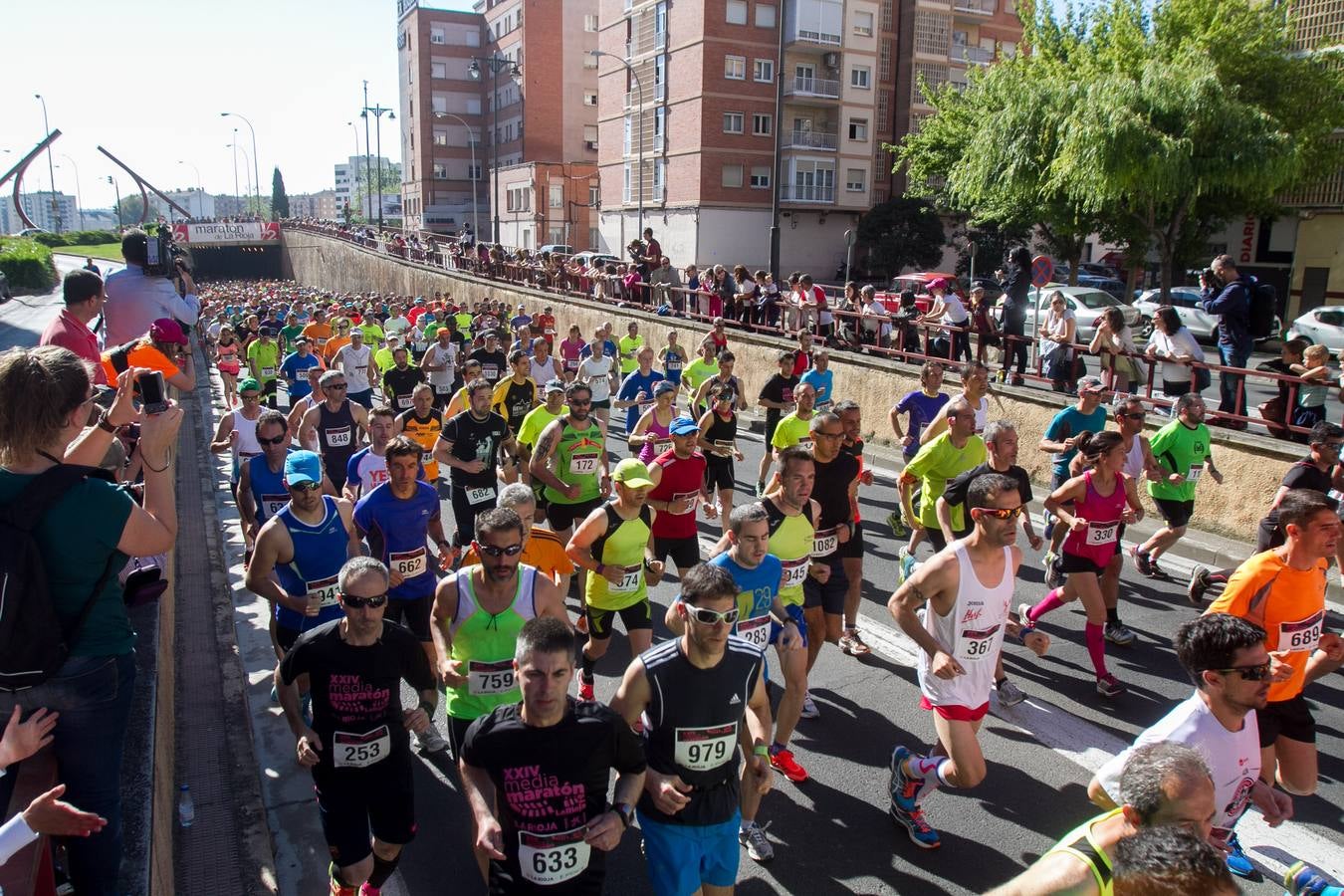 Media Maratón de La Rioja: La salida y la carrera por las calles logroñesas