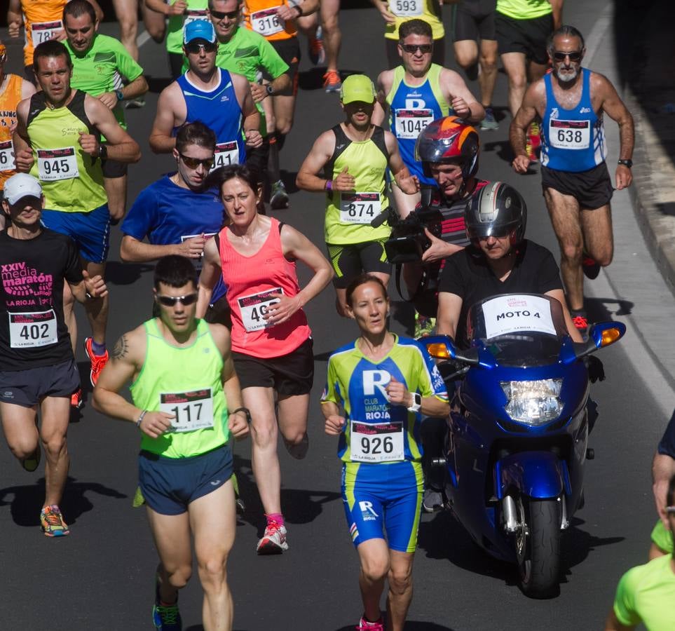 Media Maratón de La Rioja: La salida y la carrera por las calles logroñesas