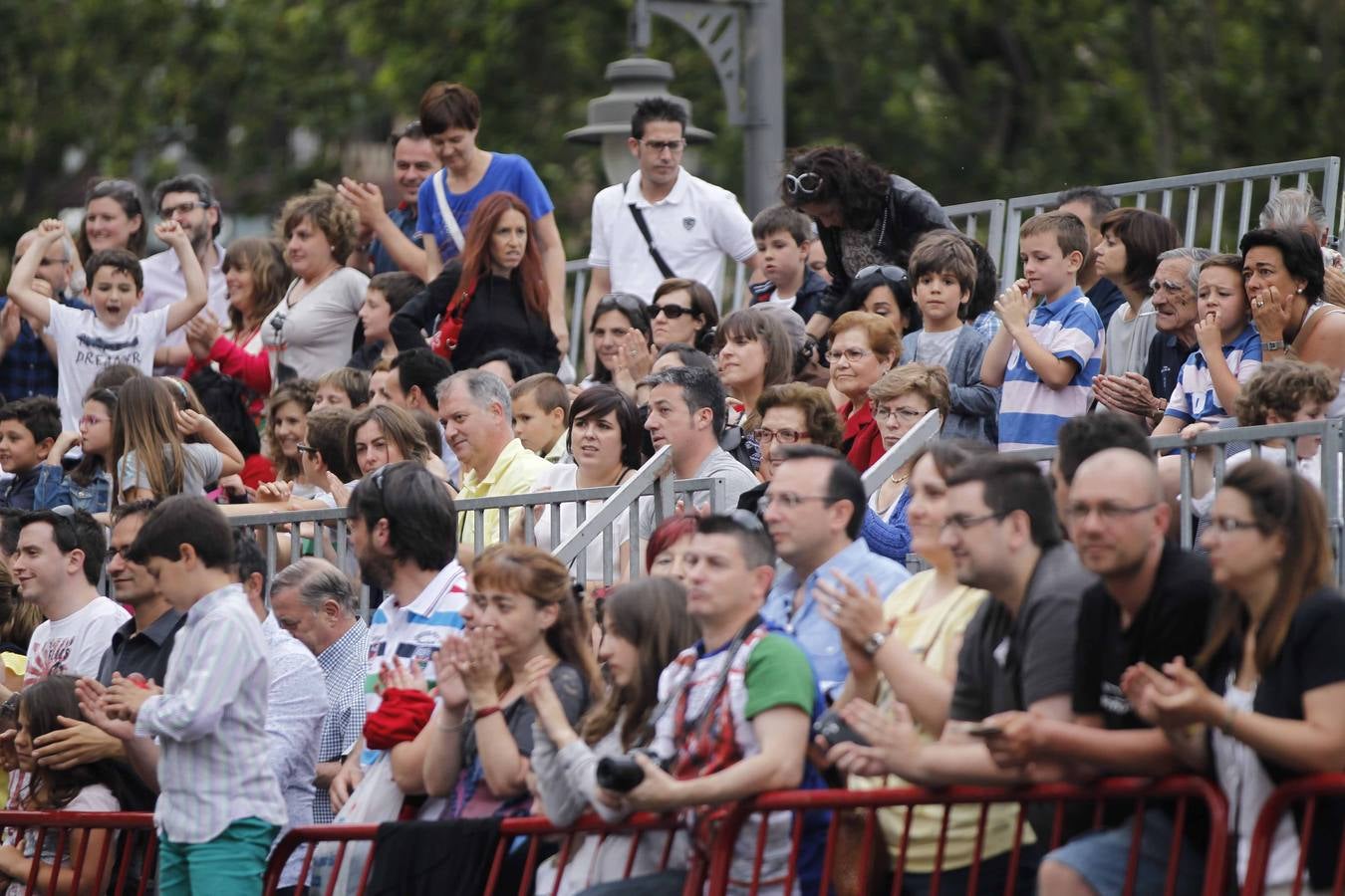 Representación del asedio en la tarde del martes