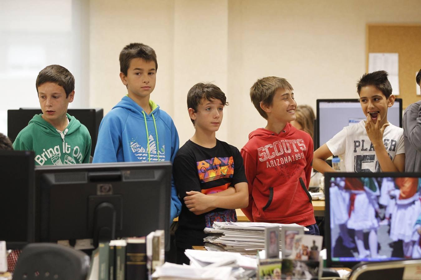 Los alumnos de 6º A del Colegio Las Gaunas de Logroño visita la multimedia de Diario LA RIOJA