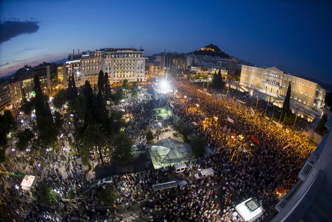 Cerca de 17.000 personas se manifestan a favor del &#039;No&#039; en el referéndum en Grecia