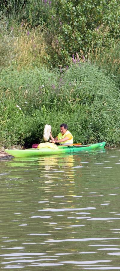 Voluntarios limpian el Ebro